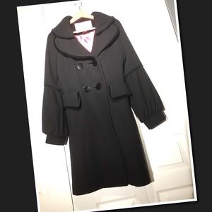 Betsey Johnson black winter coat - Size 8